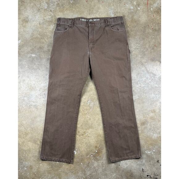Dickies Carpenter Pants Men’s 40x32 Brown Utility Workwear Relaxed Fit - Picture 1 of 14